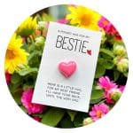Pocket Hug Bestie roze hartje