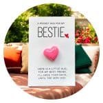Pocket Hug Bestie roze hartje