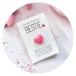 Pocket Hug Bestie roze hartje