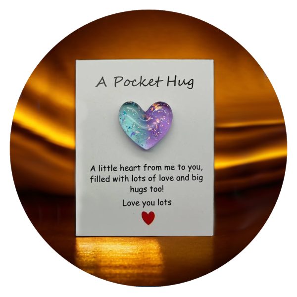 Pocket Hug Paars Blauw hart3