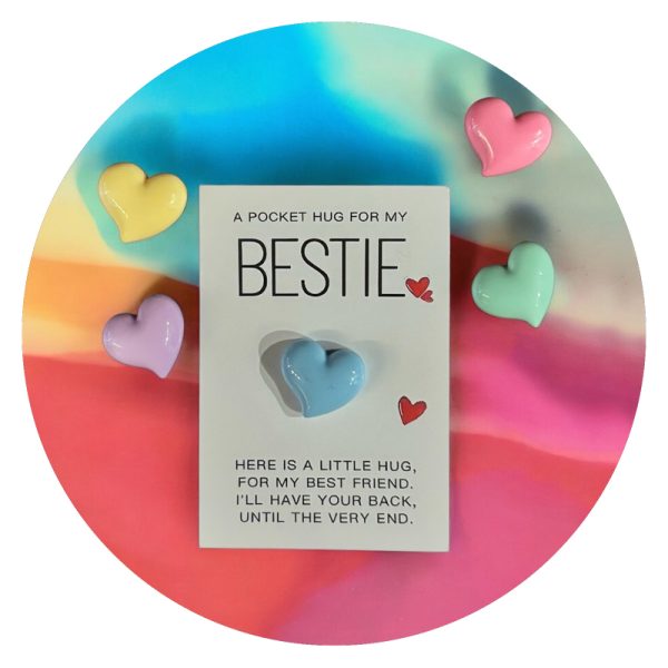 Pockethug Bestie gekleurd hartje