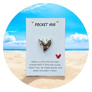 Pockethug | Zilver hartje