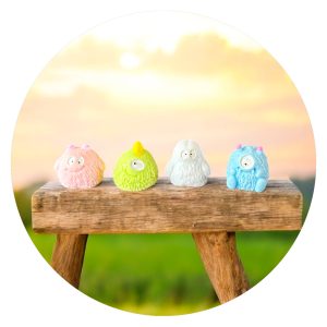 Pocket Hug Monstertjes in vier kleuren