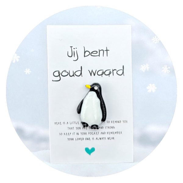 Pocket Hug Pinguïn Goud waard