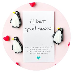 Pocket Hug Pinguïn Goud waard