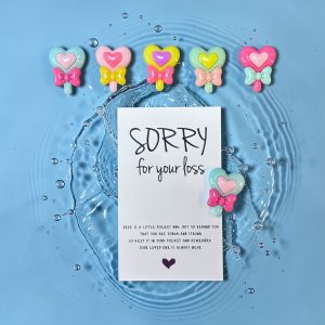 Pocket Hug - Sorry for your loss - Hart met strikje