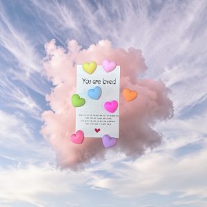 Pocket Hug You are loved Gekleurd hartje