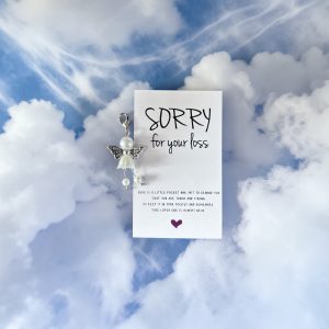 Pocket Hug Sorry for your loss Wit Engeltje