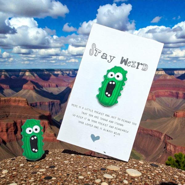 Pocket Hug Stay Weird Augurkje