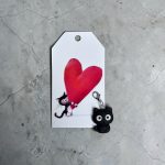 Pocket Hug Zwarte poes-rood hart