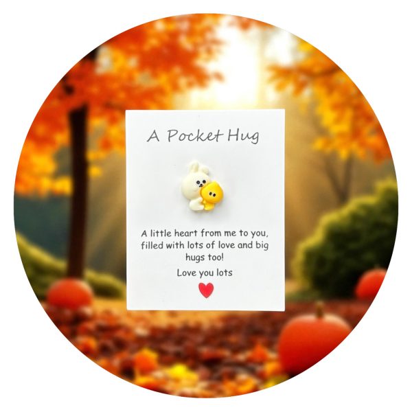 Pocket Hug Blije beestjes Konijntje met eendje